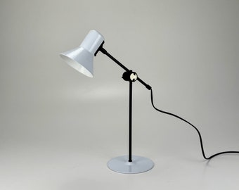 Vintage Adjustable  Desk Lamp / Office Light  / Veneta Lumi /  80's Italy / Memphis Style /  White