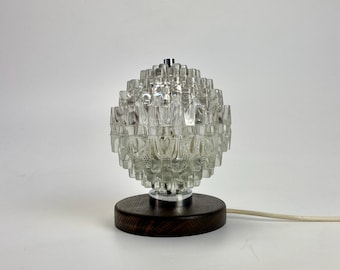 Mid Century Modern Globe Table Lamp / 70's Space Age Bedside Light
