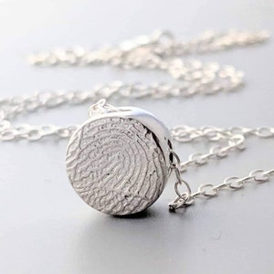 Fingerprint slider necklace- memorial jewellery- two fingerprints- wedding jewellery- gift for her- gift for mum