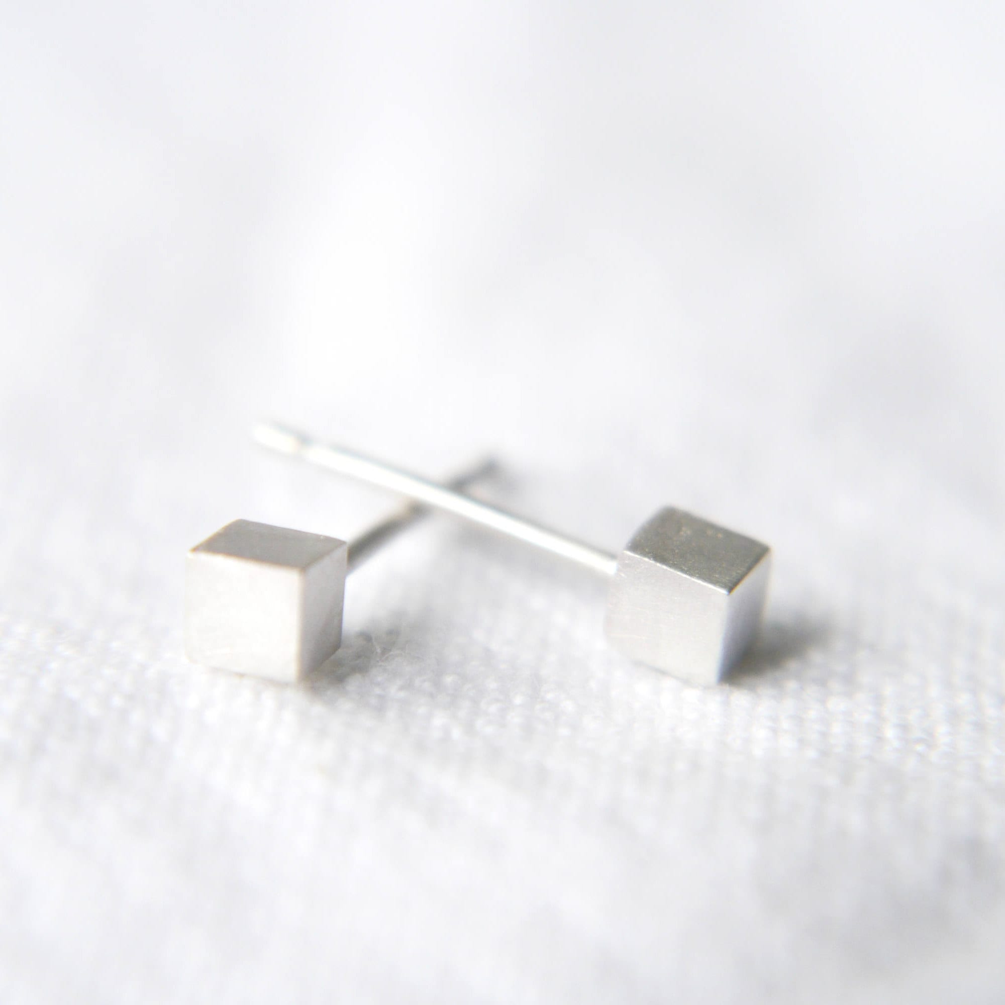 Cube stud earrings