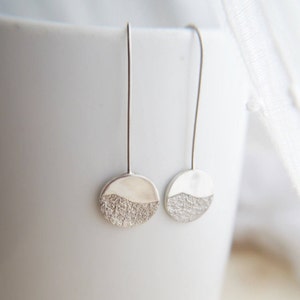 Minimalist silver moonrise threader earrings-  minimalist jewellery, Drop earrings, Dangle earrings, Gift for her, Girlfriend jewellery