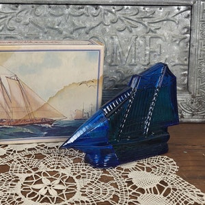 Vintage Avon - America Schooner 4.5 oz. Deep Woods After Shave Decanter and Box- NOS