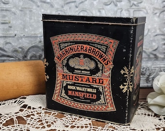 Vintage Barringer & Brown's Mustard Reproduction Tin