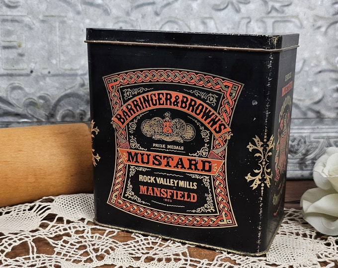 Vintage Barringer & Brown's Mustard Reproduction Tin