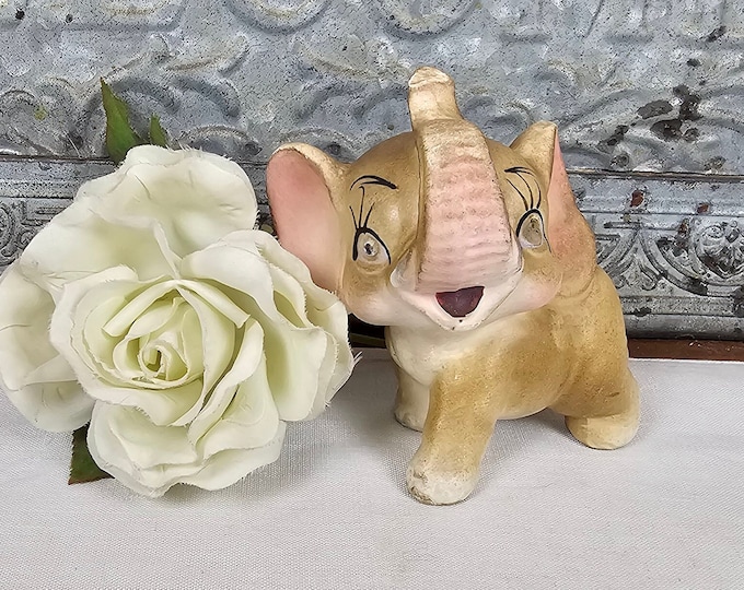 MCM Elephant Tchotchke Figurine with Rhinestone Accents by Wales China - Made in Japan
