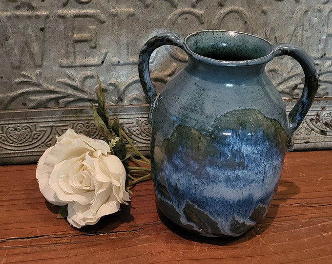 Studio Pottery 2-handled Vase or Jug - Signed by artist