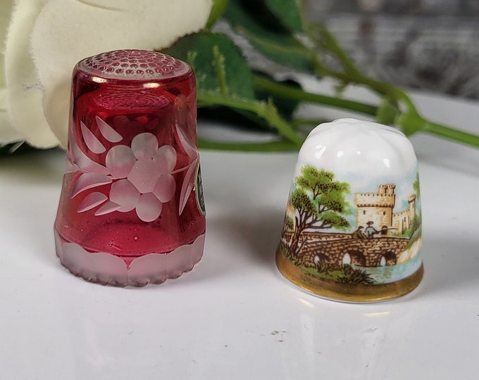 Vintage Thimble - Longton Hall, England Castle and English Countryside available