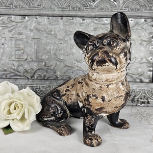 アンティークブルドッグ Hubley Cast Iron French Bulldog - Etsy