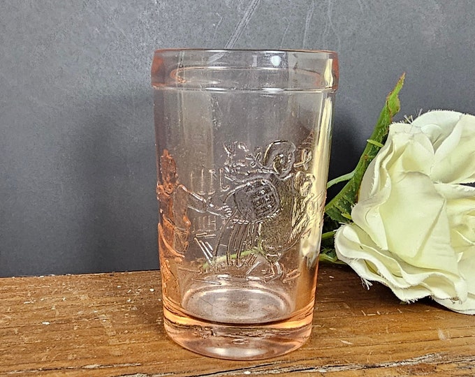 1990s Child’s Tumbler - Nursery Rhyme Pink by Tiara