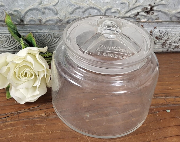 Rare Vintage Yardley London Apothecary Jar with Advertising Lid