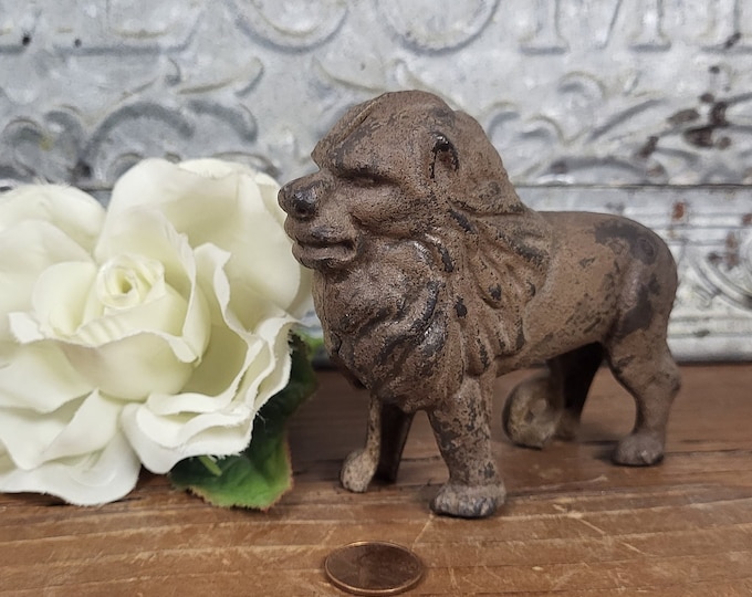 Antique Lion Cast Iron Still Penny or Coin Bank -  A.C. Williams Co.
