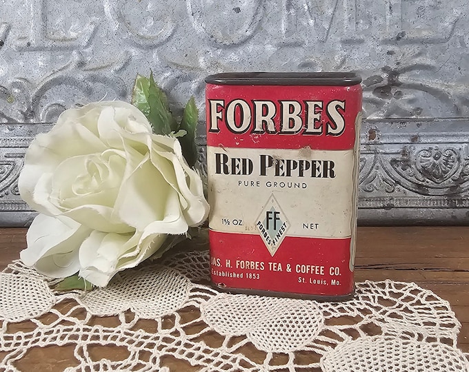1930s Forbes Red Pepper Vintage Tin
