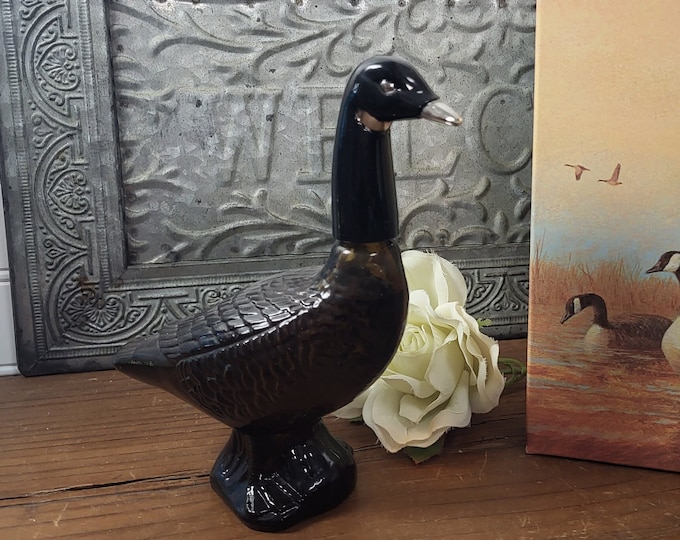 1970s Vtg Avon Canada Goose Deep Woods Aftershave Decanters - VIB