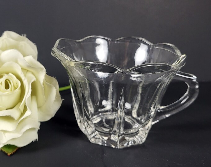 1960s Swedish Modern Clear Creamer by Anchor Hocking