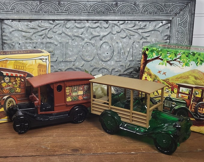1970s Avon Car Decanters - Choose from Station Wagon or Country Vendor After Shave Decanters