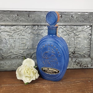 Vintage 1970 Ezra Brooks Never Surrender Decanter - Bourbon Whiskey - Empty