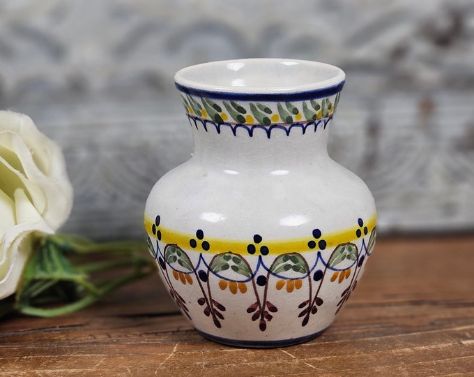 Vintage 1960s Small Carvalhinho Porto Pottery Vase - Portugal