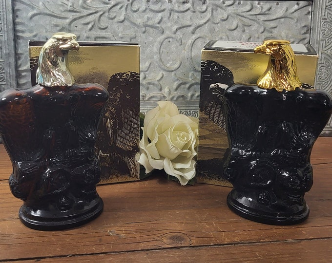 1970s Vtg Avon American Eagle Aftershave Decanters - VIB - 2 to choose from