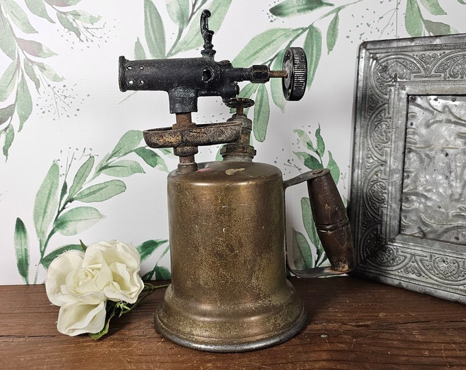 Brass Blow Torch - Otto Bernz Co. - Welding Soldering Gas Tool Steampunk