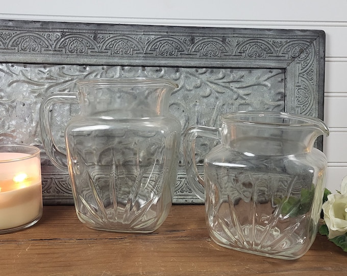 1950s Federal Glass Star Pitchers - 2 to choose from