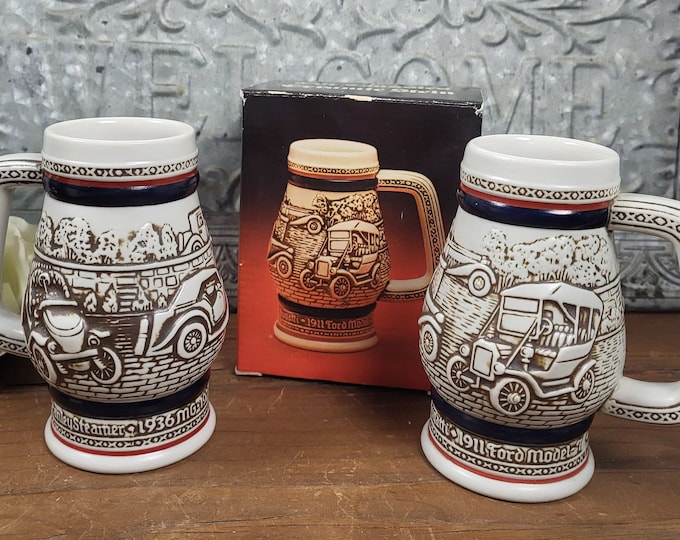 Avon Authentic Numbered 1982 Car Classics Beer Steins - 3 to Choose From