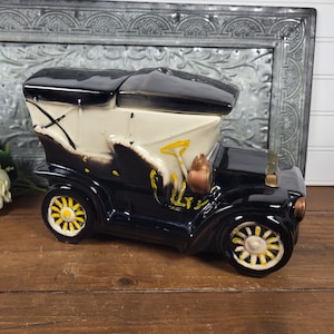 1960s vintage McCoy Pottery Touring Car Cookie Jar