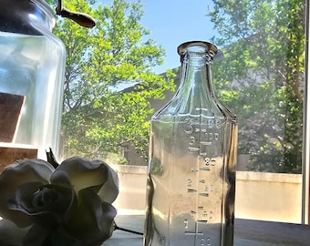 Antique Druggist Bottle - Double 3 Mark