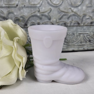 Vtg Imperial Glass Boot/ Shoe Toothpick Holder with Doeskin Finish