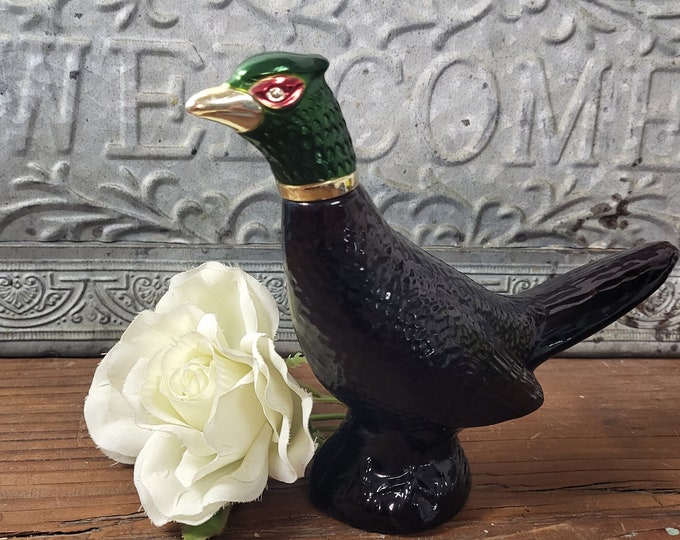 1970s Vtg Avon Pheasant Oland Aftershave Decanter - Full Bottle