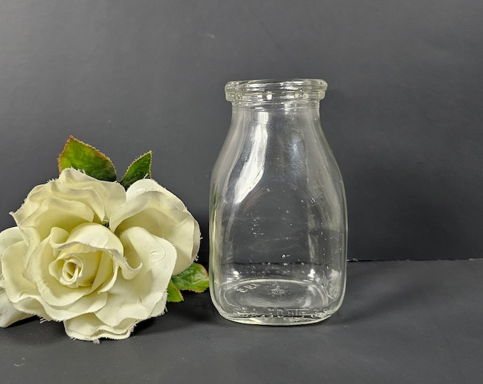 Vintage Half Pint Milk Bottle made by Thatcher Glass Manufacturing Company