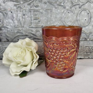 1920s Antique Carnival Orange 10 oz Flat Tumbler by Imperial Glass-Ohio