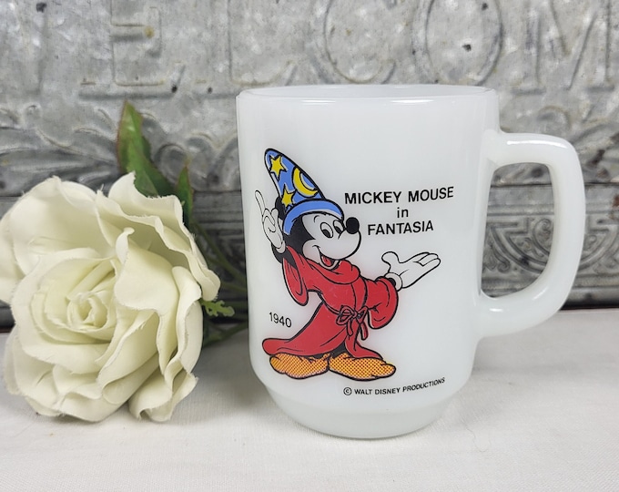 1970s Pepsi Promotional Mickey Mouse in Fantasia Mug - by Anchor Hocking