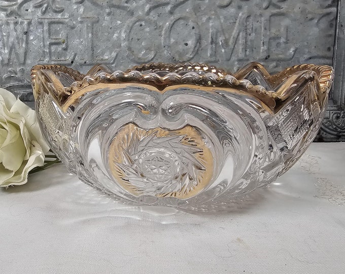 1907 EAPG US Glass Co. Berry Bowl #15104 Victoria - Buzz Saw in Parentheses