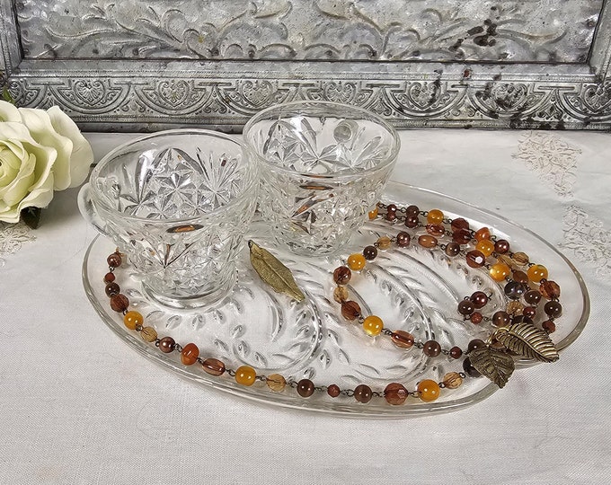 Vintage Owl Wall Decor: Upcycled Glass Trinket Dish, Jewelry Holder, Candle Holder