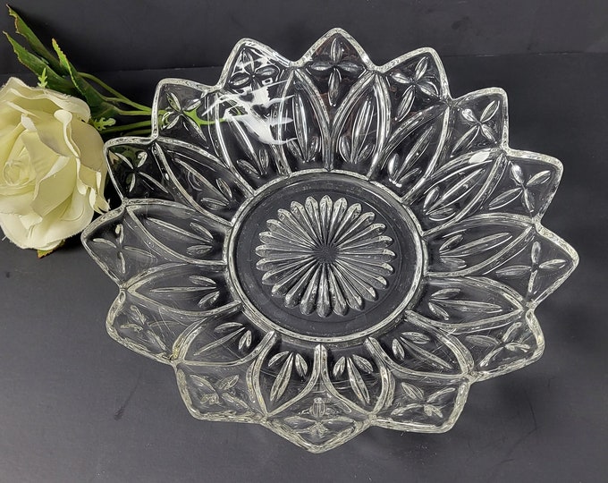 MCM 8” Round Bowl - Petal Clear by Federal Glass
