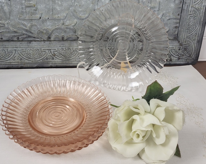 Depression Glass Petalware Pink by MacBeth-Evans - 2 Sizes to Choose From