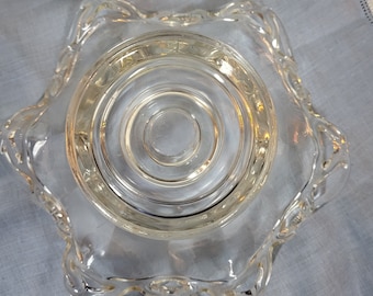 Crocheted Crystal Candle Holder by Imperial Glass-Ohio