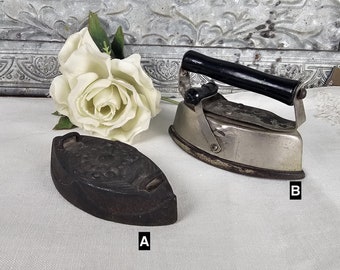 Antique Child's Sad Iron: Shabby Chic Nursery Decor | 2 available