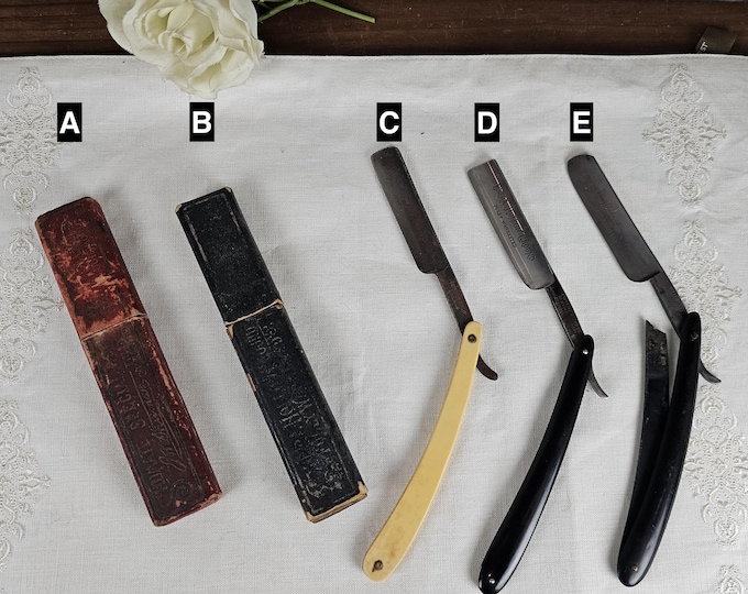 Antique Straight Razors and Coffins - Imperial Razor Co. - 5 to Choose from