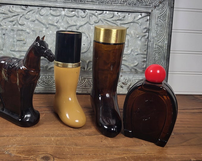 Vintage 1970s Avon: Choose Sport of Kings, Triple Crown Horseshoe, Tan OR Brown Boot