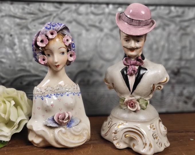 Rare 1940s Cordey Porcelain Busts - Choose From Lady or Gentleman