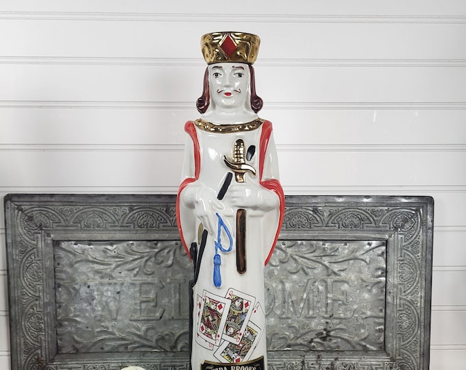 Vintage Ezra Brooks 1969 Jack of Diamonds Decanter - Empty