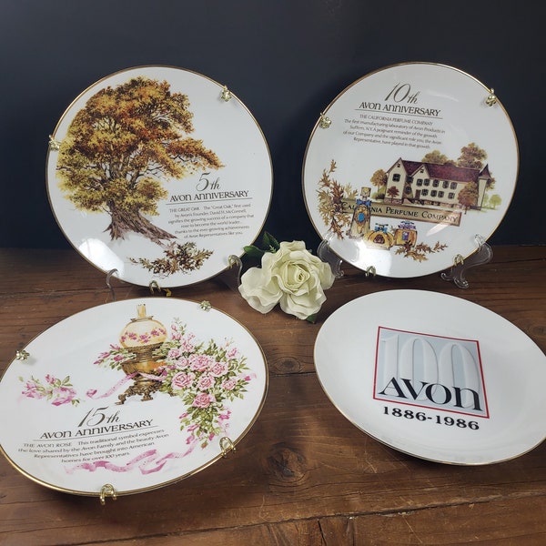 Vintage Avon Plates - Choose from 5th, 10th or 15th Anniversary or 100 Years Plates