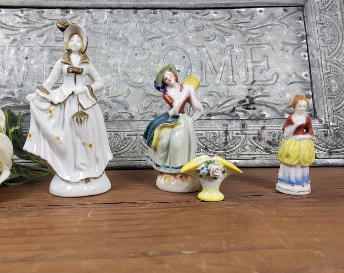 Antique Porcelain Ladies Figurines - Occupied Japan