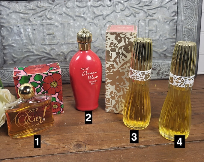 Vintage MCM Avon: Choose Occur!, Persian Wood, or To a Wild Rose Cologne