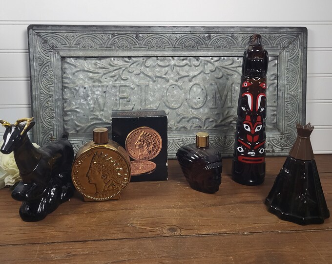 Vintage 1970s Avon: Choose 10-Point Buck, Indian Head Penny, Chieftain, Totem Pole or Tepee