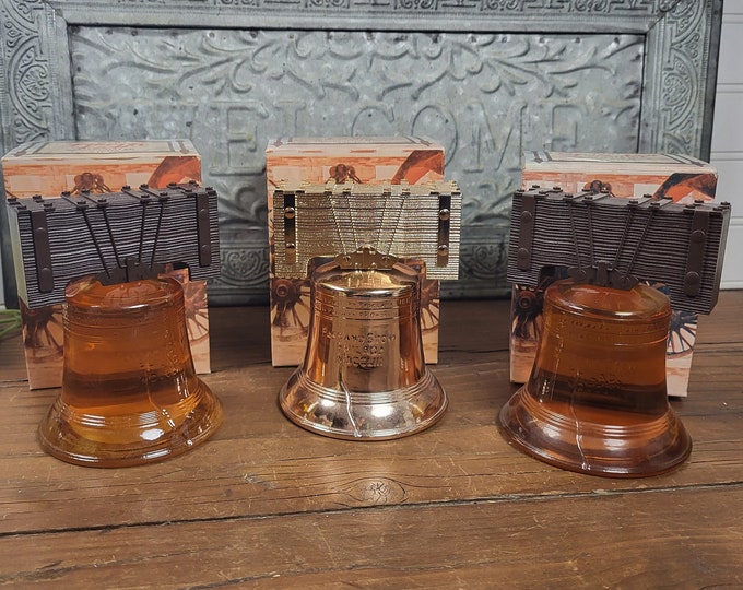 1970s Vtg Avon Liberty Bell Oland Aftershave Decanter - VIB - 3 to Choose From
