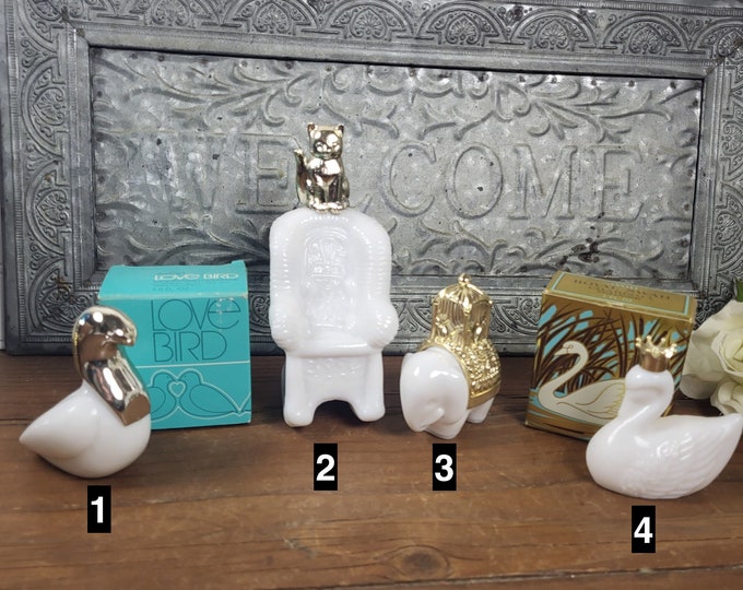 Vintage Avon - Choose from Love Bird, Sitting Pretty, Royal Elephant, or Royal Swan