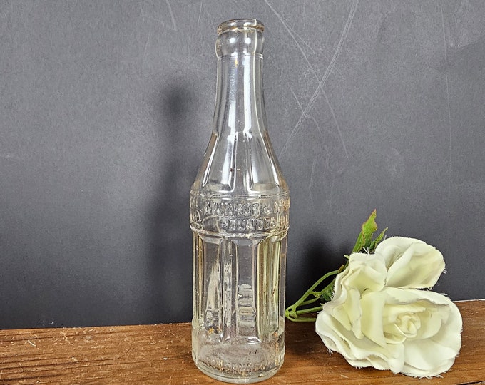 1920s Antique Munroe & Marker Soda Bottle - Dundee, Il. Elgin 1890