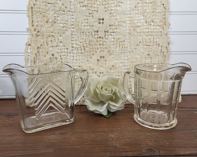 Vintage Hazel-Atlas Small Pitcher/ Creamers - 2 to choose from